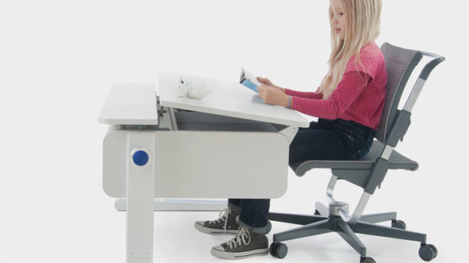 moll Gesundes Lernen - Schreibtisch - Drehstuhl Haltung, richtig sitzen, neigbare Schreibtischplatte